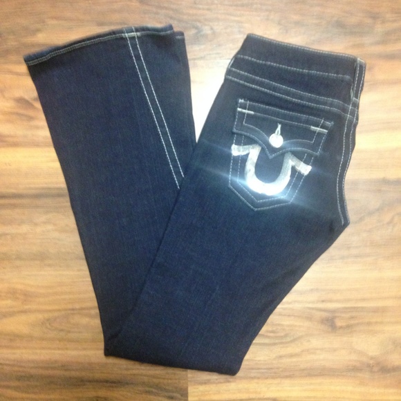 True Religion Denim - True Religion Joey Silver Sequin Flap Size 26